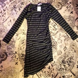 Black/Grey Striped Dress